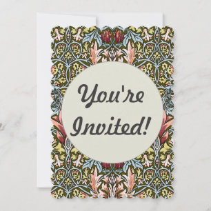 Invitation Schéma floral William Morris Snakeshead