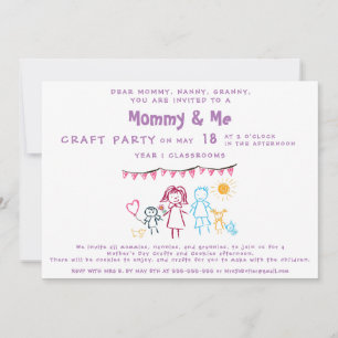 Invitation School Mommy & Me Fête des mères Fête des fêtes