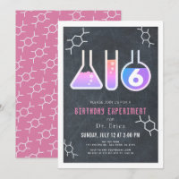 Science Experiment Black Chalkboard Girl Anniversa