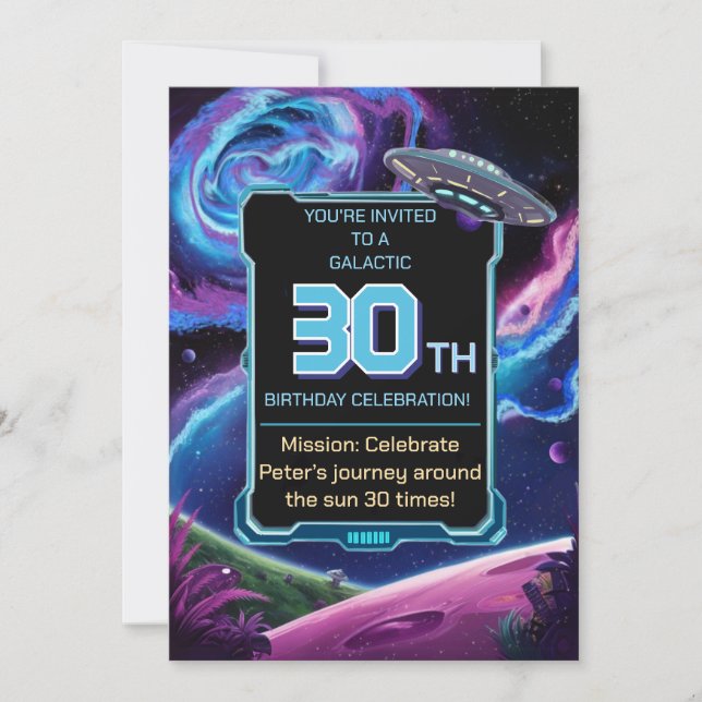 Invitation science-fiction parti Sci Fi Galactic 30e (Devant)