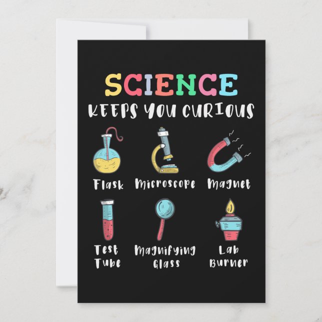 Invitation Science keeps you curious (Devant)