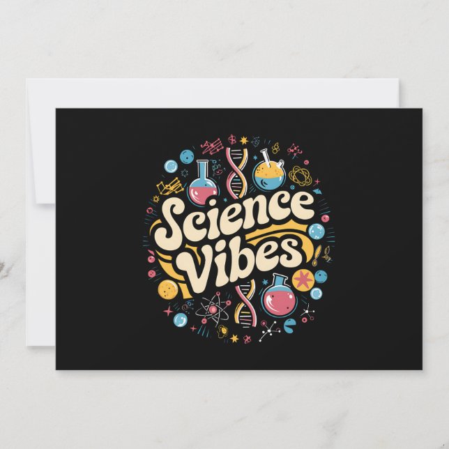 Invitation Science Vibes Groovy Première Journée de Retour à  (Devant)