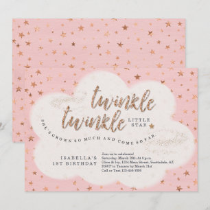 Invitation Scintillement de scintillement peu d'anniversaire
