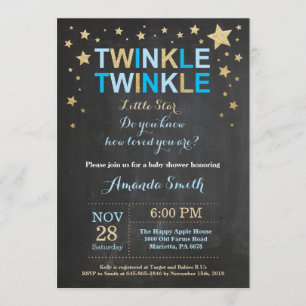 Invitation Scintillement de scintillement peu de baby shower