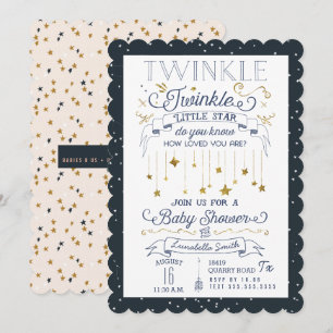 Invitation Scintillement peu d'invitations de baby shower de