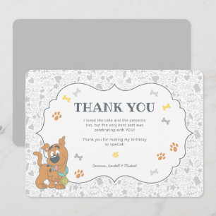 Invitation Scooby-Doo Premier anniversaire Merci