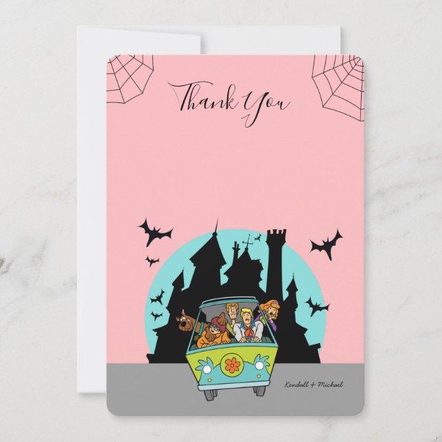 Invitation Scooby-Doo Spooktacular Baby shower Merci (Devant)
