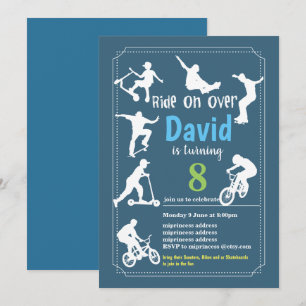 Invitation Scooters, vélos et ou skateboards, montez sur