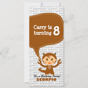 Invitation Scorpio fête d'anniversaire