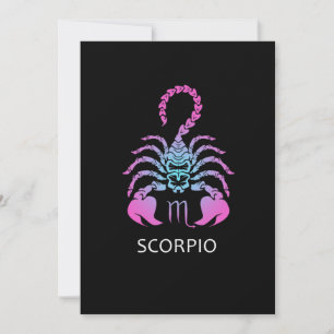Invitation Scorpio SIGNE Zodiaque Scorpio Cadeau Anniversaire