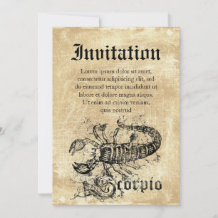 Invitation Scorpio Vintage