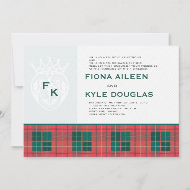Invitation Scottish Plaid Luckenbooth (Devant)