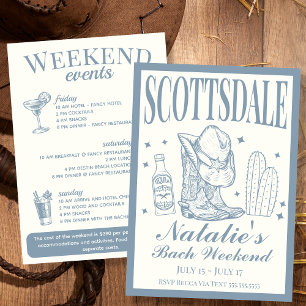 Invitation Scottsdale Bachelorette Social Cocktail Itinéraire