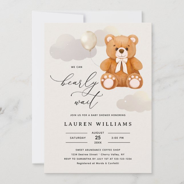 Invitation Script budgétaire Nous pouvons améliorer le Baby s (Devant)
