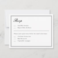Script classique absolu noir et blanc RSVP