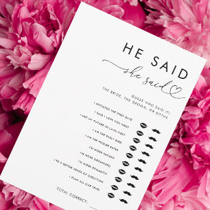 Invitation Script Coeur Il A Dit Qu'Elle A Dit Fête des marié