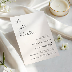 Invitation Script Coeur La Nuit Avant Le Dîner De Répétition