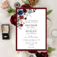 Script d'aquarelle florale classique de Bourgogne