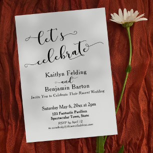 Invitation Script de célébration post-mariage Let's Celebrate