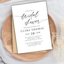 Script de Fête des mariées minimal simple | Blanc 