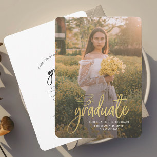 Invitation Script de graduation Photo Grad Open House 2025