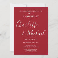 Script de signature pour les 40 ans de mariage Rub