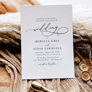 Invitation Script élégant Mariage simple