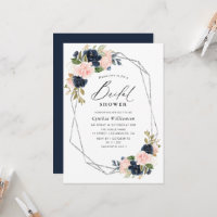 script élégant navet & blush floral nuptiale douch