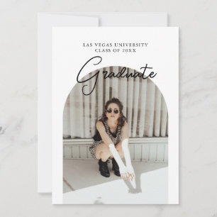 Invitation Script Graduation 2 faces Photo Portrait Party In