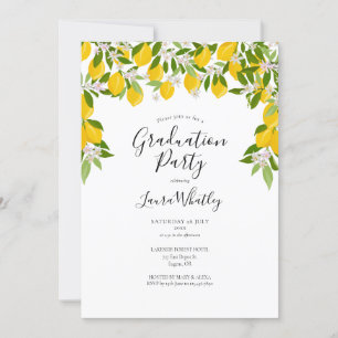Invitation Script Lemons Blossom Green Graduation Party