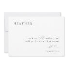 Script lunatique VALENTINA Maid of Honor Propositi