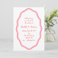 Script manuscrit Mariage de bordure rouge scintill