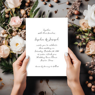 Invitation Script manuscrit simple en Whimsical   MARIAGE