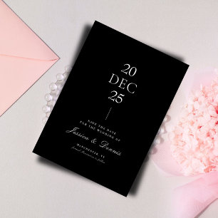 Invitation Script minimal moderne élégant B&W Enregistrer la 