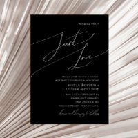 Script minimal Whimsical | Black Just Love Mariage