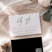Script minimaliste et Whimsical moderne RSVP