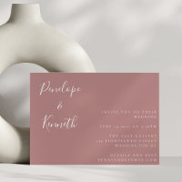 Script minimaliste Mariage moderne Boho Dusty Rose