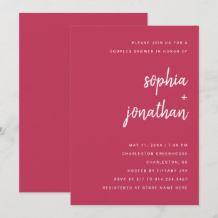 Invitation Script Minimaliste Moderne   Doucha à l'occasion d