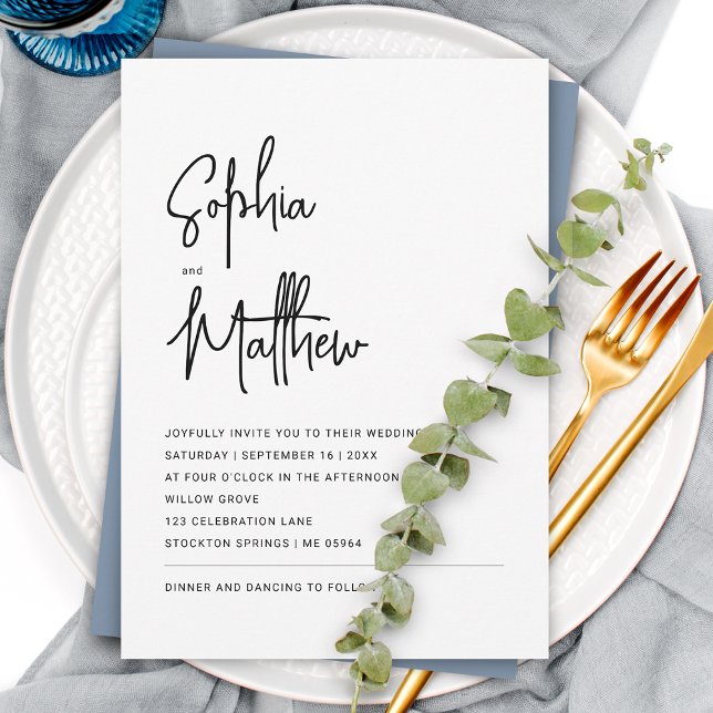 Invitation Script minimaliste moderne | MARIAGE (Créateur téléchargé)