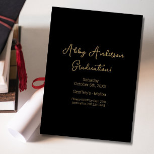 Invitation Script minimaliste moderne simple Graduation noi