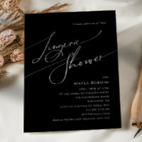 Script minimaliste Whimsical Black Lingerie Douche