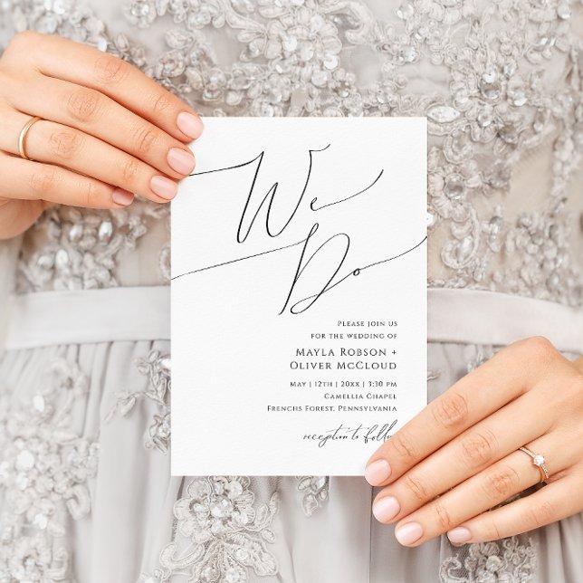 Invitation Script minimaliste Whimsical Nous faisons Mariage (Créateur téléchargé)