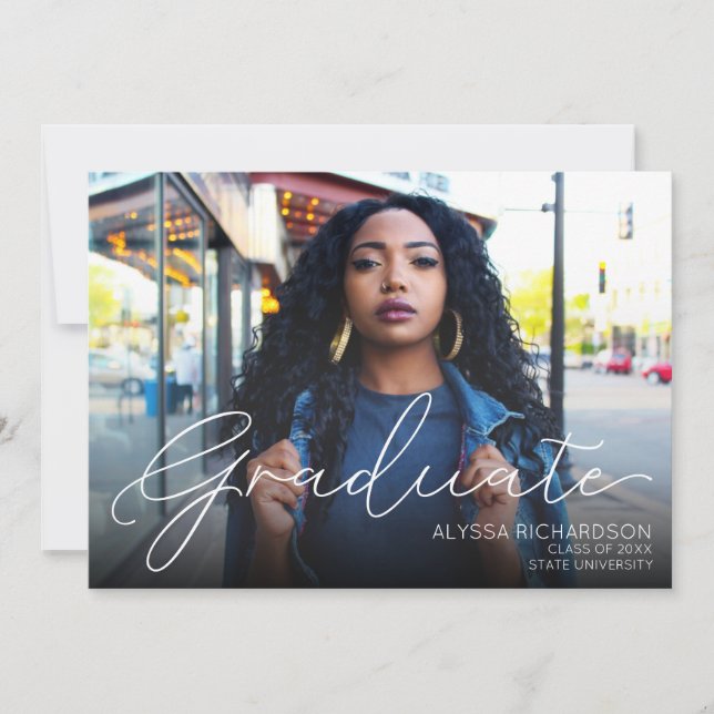 Invitation Script Mod Photo Graduation Party (Devant)