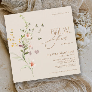 Invitation Script moderne Boho Flower Garden