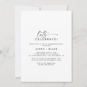 Invitation Script moderne Célébrons l'invitation
