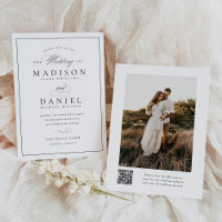 Script moderne élégant QR Code Photo Budget Mariag