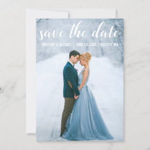 Invitation Script Moderne Enregistrer La Date Fiançailles Pho