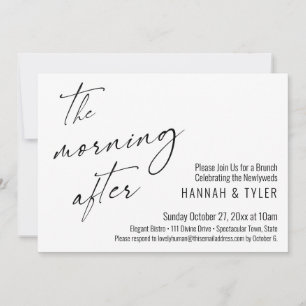 Invitation Script Moderne Le Matin Après Brunch Mariage