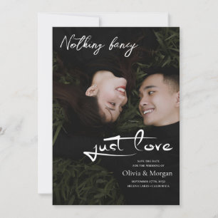 Invitation Script moderne mariage photo Enregistrer la date