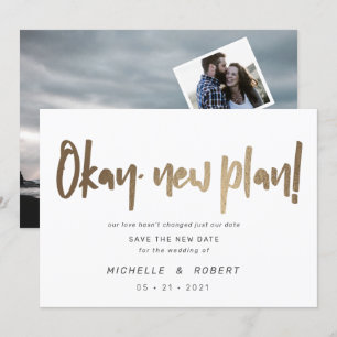 Invitation script moderne minimaliste deux photo enregistrer 